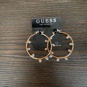NEW Guess gold hoop earrings